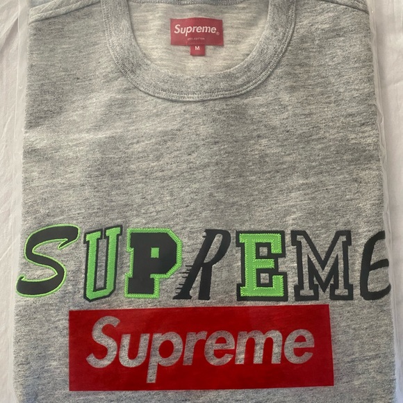Supreme Collage Logo S/S Top Heather Grey T-shirt - Picture 3 of 3